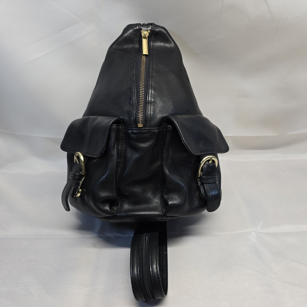 Boulder‎ Ridge Black Leather Convertible Backpack/crossbody